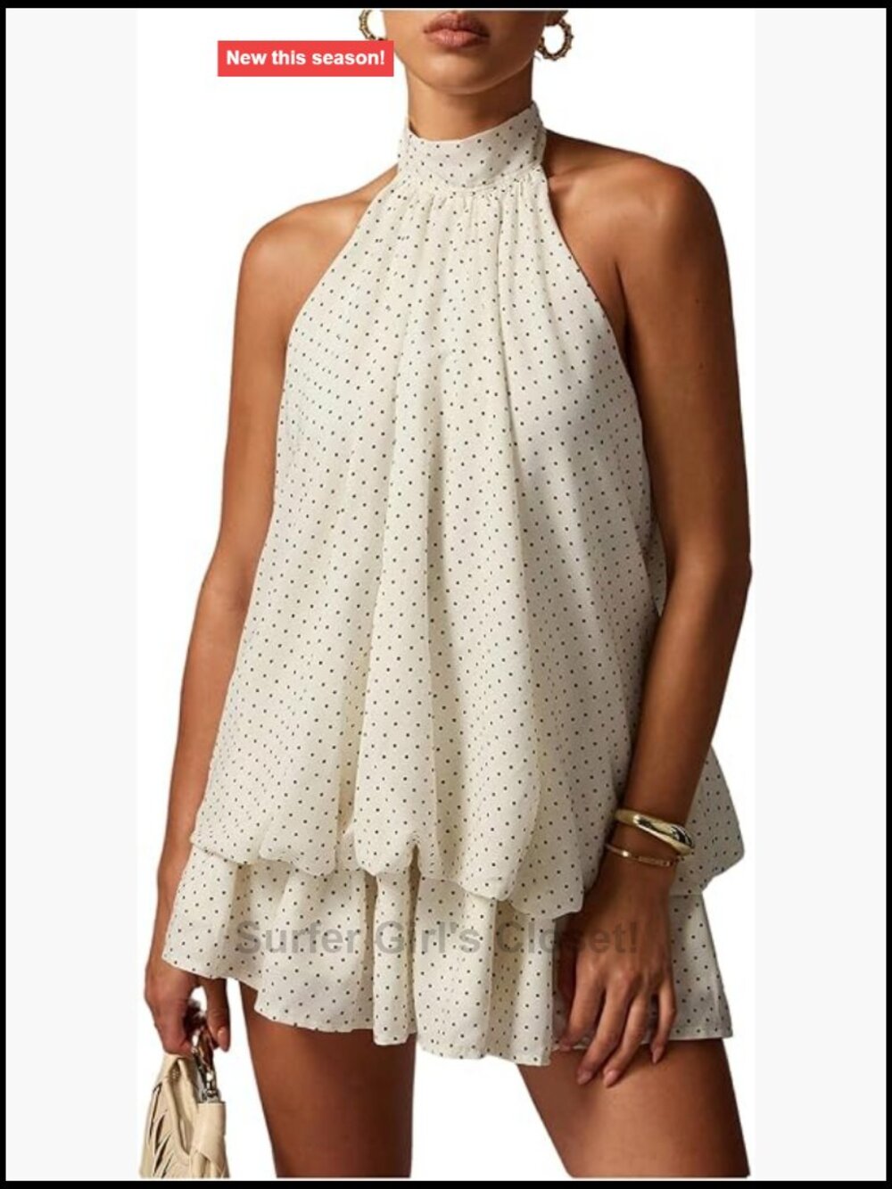 Women's Halter Neck Ruffle Bubble Mini Dress, Y2K Going Out Party Dress